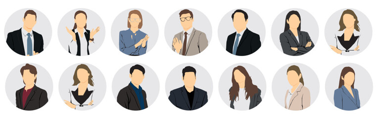 Fototapeta premium vector illustration of a business people user profile