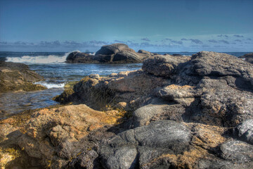 rocky coast of the sea