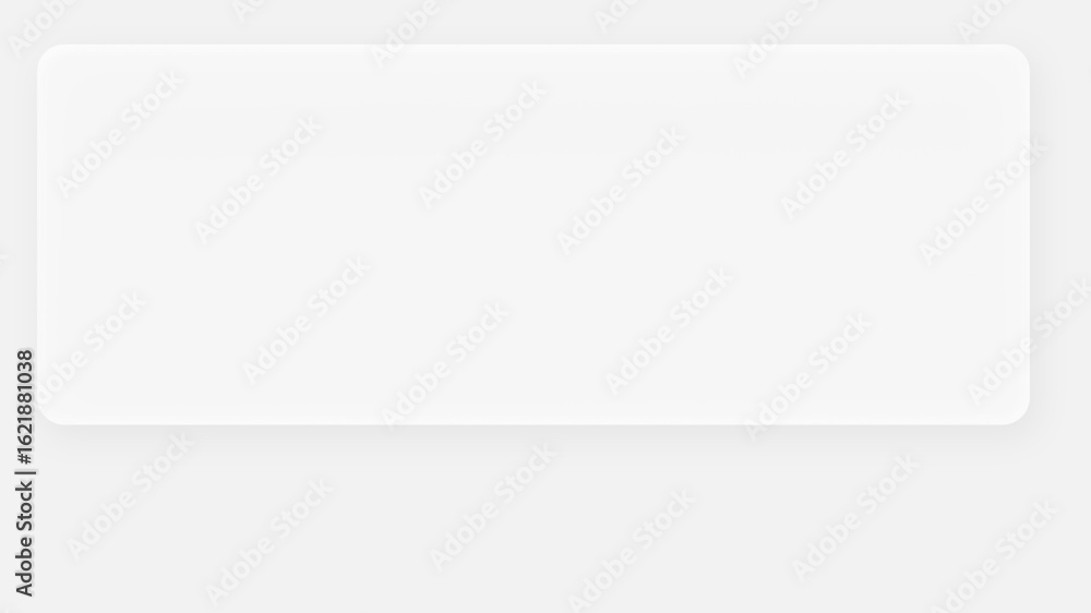 Poster blank white rounded rectangle with subtle shadow, a clean and versatile ui element or text box for m