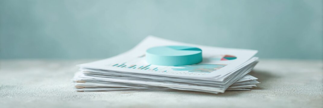 Professional Diversified Portfolio Close-Up with Pie Chart and Candlestick Graph Modern Financial Data for Confident Business Marketing and Advertising Content