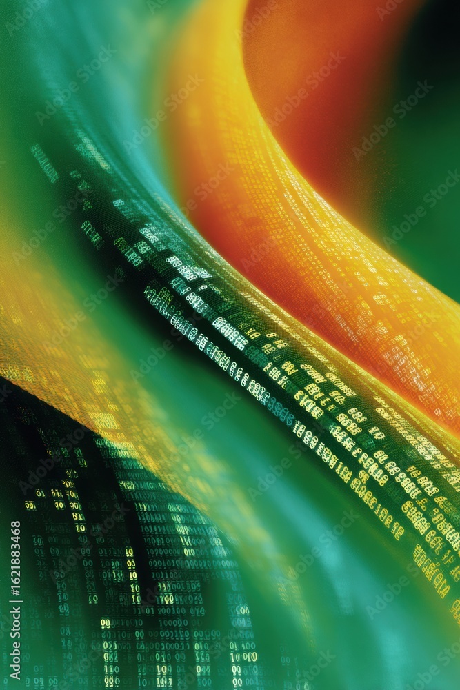 Poster modern professional digital data flow visualization premium abstract backbone design for tech market