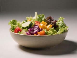 Close-up of colorful salad ingredients in bowl,  appetizer,  dinner