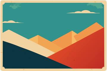 vector illustration of an abstract landscape