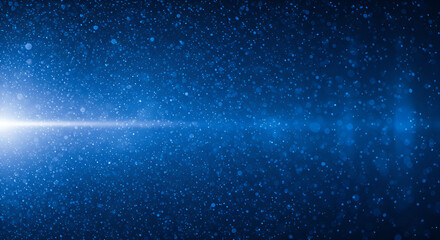 Obraz premium Abstract blue background with particles and light effect creating a cosmic ambiance