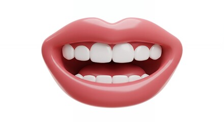 Smiling mouth illustration graphic design