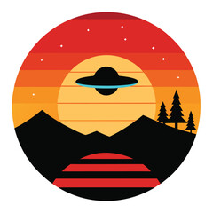 vector illustration of a silhouette of a boat