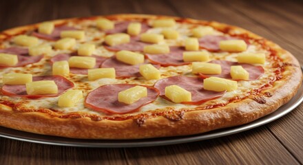 pizza on a wooden board