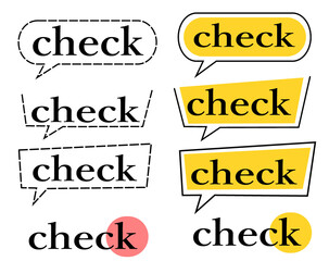 check チェック 吹き出し イラスト アイコン