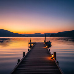 Obraz premium Bridge and sea