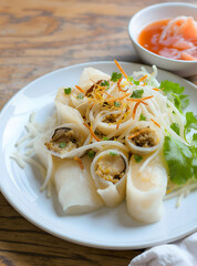 Delicious Vietnamese Steamed Rice Rolls and Fresh Spring Rolls