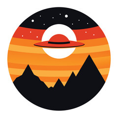 vector illustration of a mountain landscape