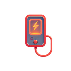 Dynamic power control device illustration digital space graphic design modern style close-up view technology concept