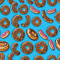 donut pattern vector illustration
