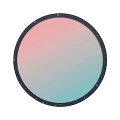 Colorful gradient circle design abstract art digital artwork studio setting close-up view modern aesthetic
