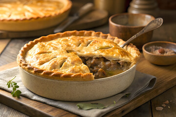 Golden Savory Pies with Flaky Crust and Hearty Fillings