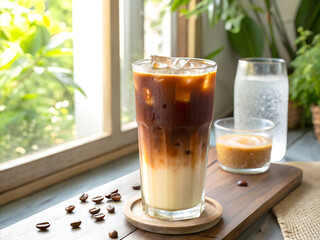 Refreshing Iced Coffee with Condensed Milk and Ice