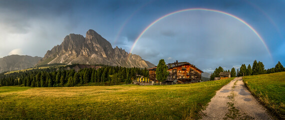 rainbow over the mountains
