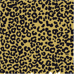 Vibrant Leopard Print Sticker On Golden Yellow Background.eps