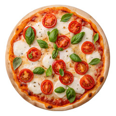 pizza with mushrooms and tomatoes