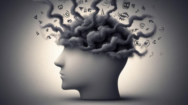 Negative or harmful thoughts arising in the mind, symbolizing the need for mental management skills and positive thinking.