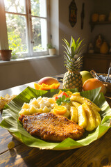 Delicious Caribbean Dishes with Plantains and Tropical Fruit