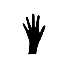 Obraz premium hand silhouette Vector