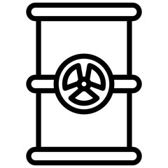 Chemical Waste line icon