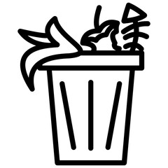 Food waste line icon