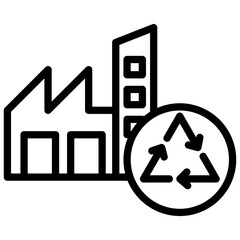 Recycling Center  line icon