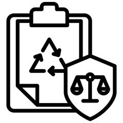 Waste Legislation line icon