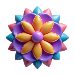 Fototapeta premium Colorful abstract geometric flower