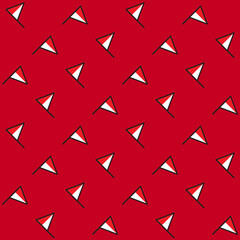 Indonesian Mini Triangle Flag Vector Seamless Pattern