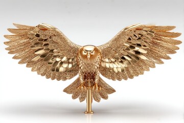Gold eagle in flight