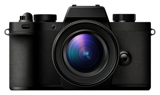 PNG Black camera with zoom lens professional photography black.