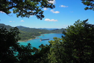 萩城（山口県）　指月山の風景　