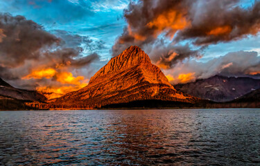 sunset in the mountains