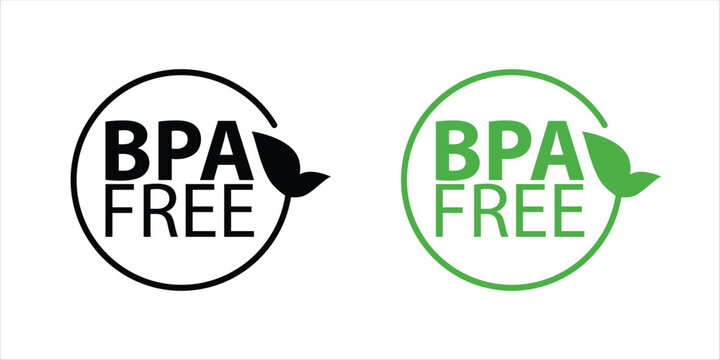 BPA Free Logo Badges Concept BPA Free Certified Badges for food and beverages product packaging label vector