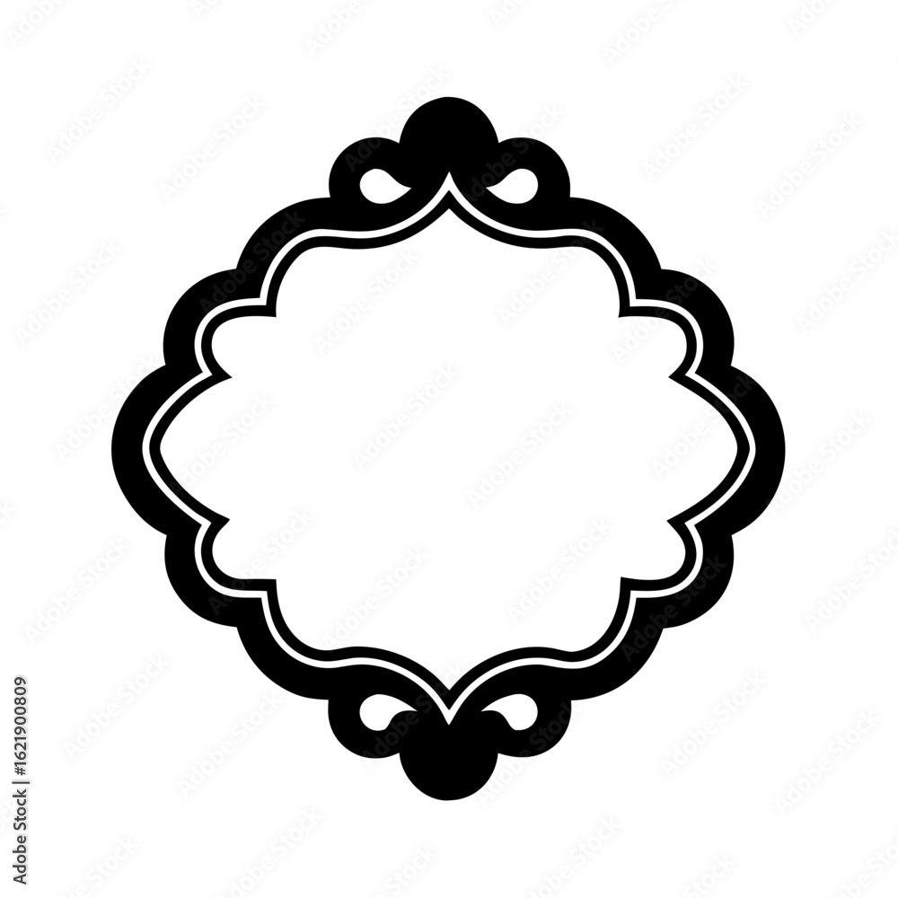 Poster vector elegant decorative silhouette frame design perfect for adding text, logos, or artistic elemen