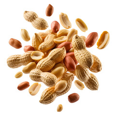 Roasted peanuts shells kernels snack isolated on a transparent background image