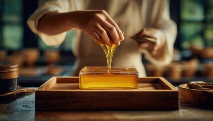 Golden Flowing Liquid