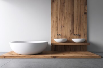 Minimalist Bowls on Wood