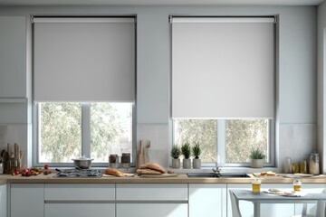 Kitchen Windows with Blinds