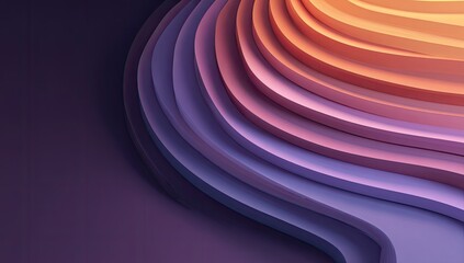 Abstract layered curves in vibrant hues