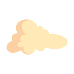 Illustration of Cartoon Cloud Flat design. Vector ICon