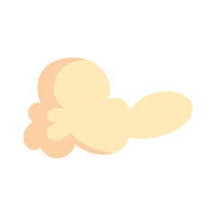 Illustration of Cartoon Cloud Flat design. Vector ICon