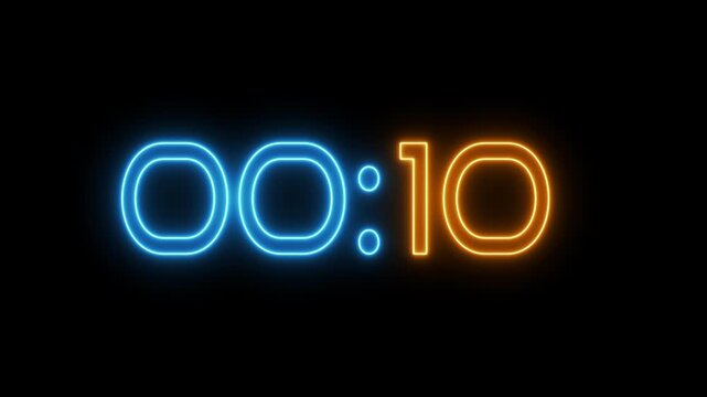 Countdown timer clock 20 -0 seconds animation background. - Powered by Adobe