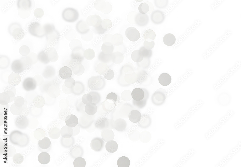 Poster abstract defocused glowing white bokeh lights scattered across a dark background creating a magical 