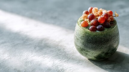 Spirulina Smoothie with Minimalist Background