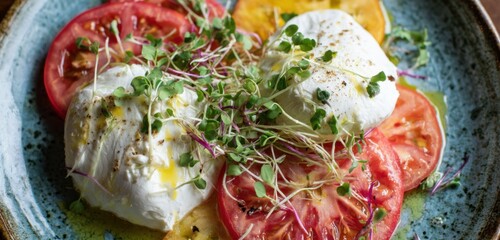 Vegan Burrata Salad with Heirloom Tomatoes