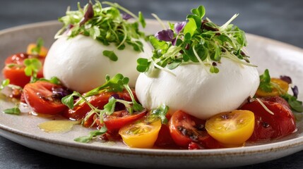 Vegan Burrata Salad with Heirloom Tomatoes